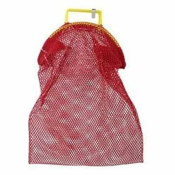 SGT KNOTS Mesh Bag Mesh Catch Bag W/ Galvanized Wire Handle