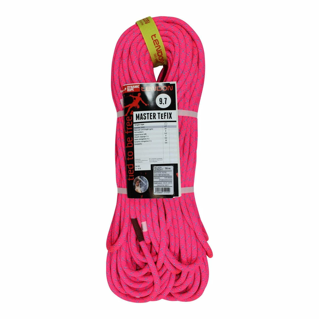 Tendon Master TeFix 9.7mm Dynamic Single Climbing Rope 2 Tendon Master TeFix 9.7mm Dynamic Single Climbing Rope