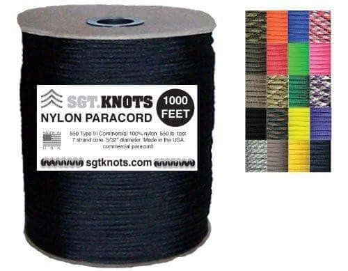 SGT KNOTS Paracord 550 Type III - 200ft & 1000ft - Spool 1 SGT KNOTS Paracord 550 Type III - 200ft & 1000ft - Spool